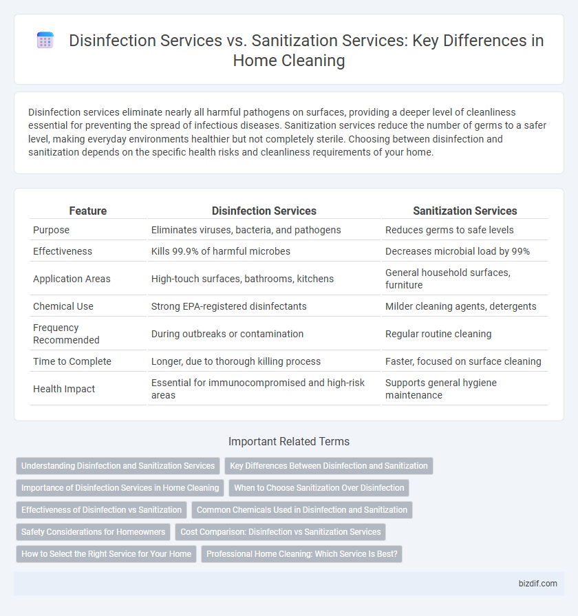 Disinfection Services vs. Sanitization Services: Key Differences in Home Cleaning