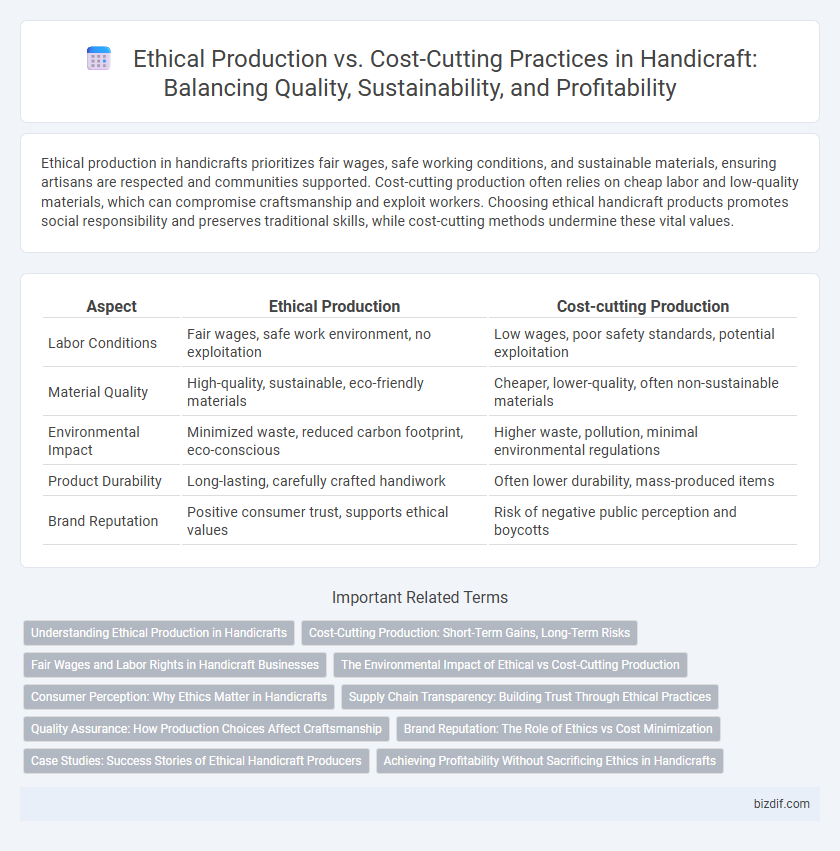 Ethical Production vs. Cost-Cutting Practices in Handicraft: Balancing Quality, Sustainability, and Profitability