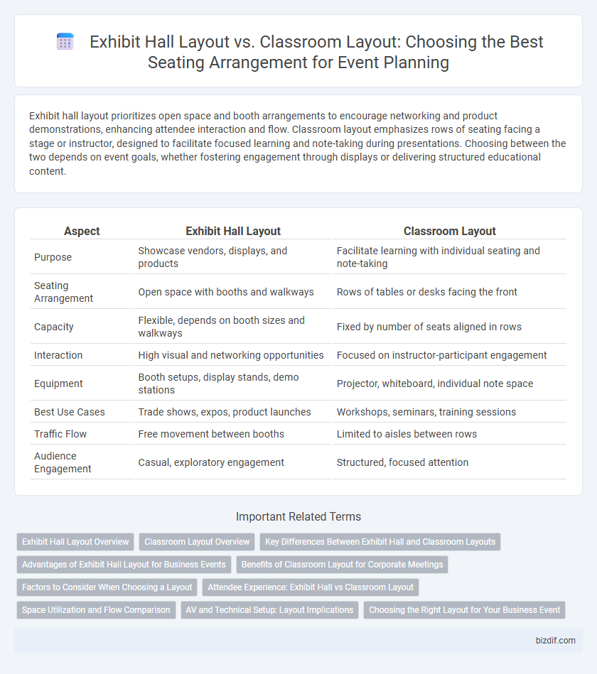 Exhibit Hall Layout vs. Classroom Layout: Choosing the Best Seating Arrangement for Event Planning