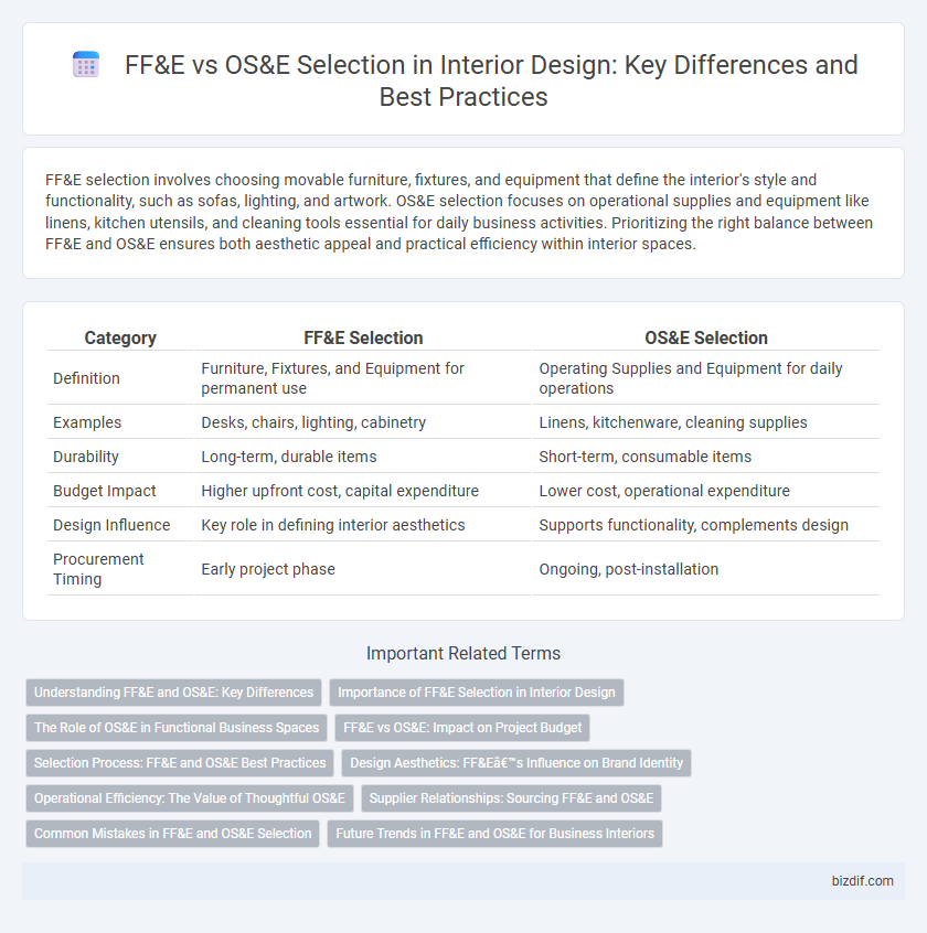 FF&E vs OS&E Selection in Interior Design: Key Differences and Best Practices