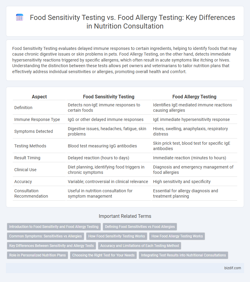 Food Sensitivity Testing vs. Food Allergy Testing: Key Differences in Nutrition Consultation