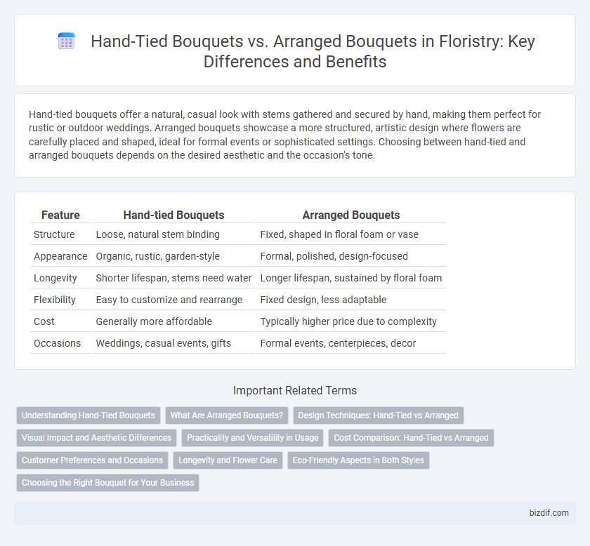 Hand-Tied Bouquets vs. Arranged Bouquets in Floristry: Key Differences and Benefits