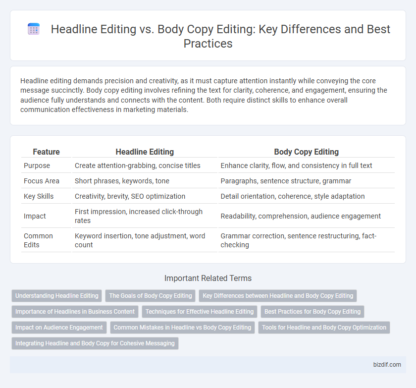 Headline Editing vs. Body Copy Editing: Key Differences and Best Practices