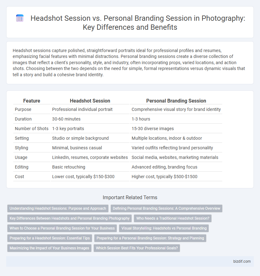 Headshot Session vs. Personal Branding Session in Photography: Key Differences and Benefits