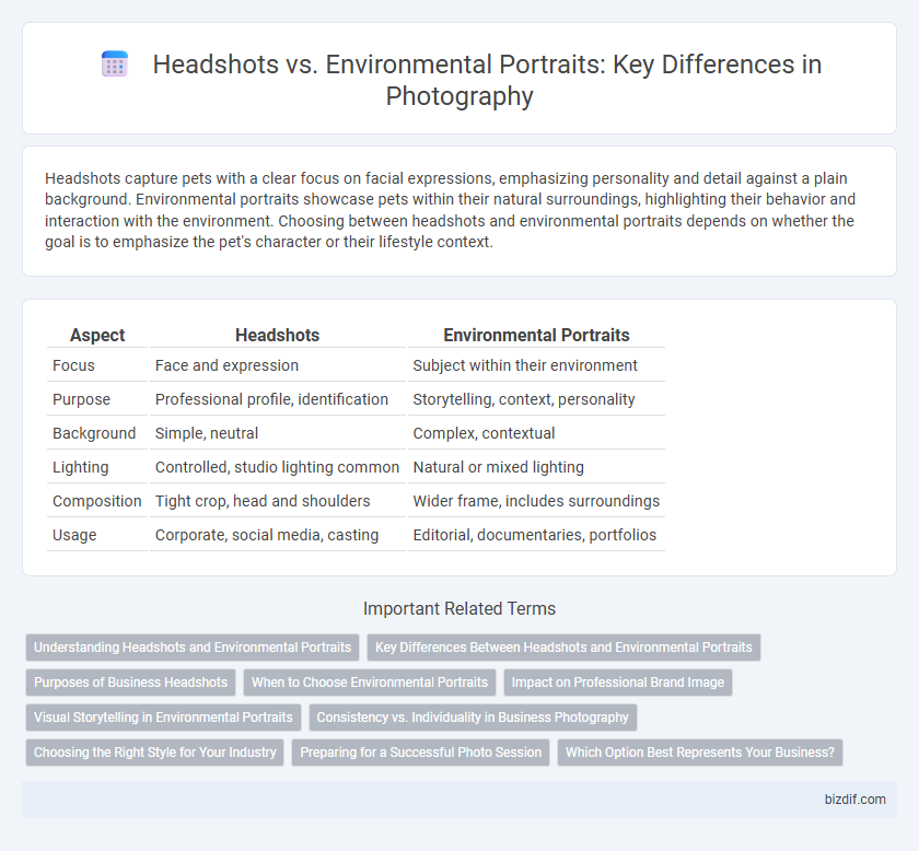 Headshots vs. Environmental Portraits: Key Differences in Photography