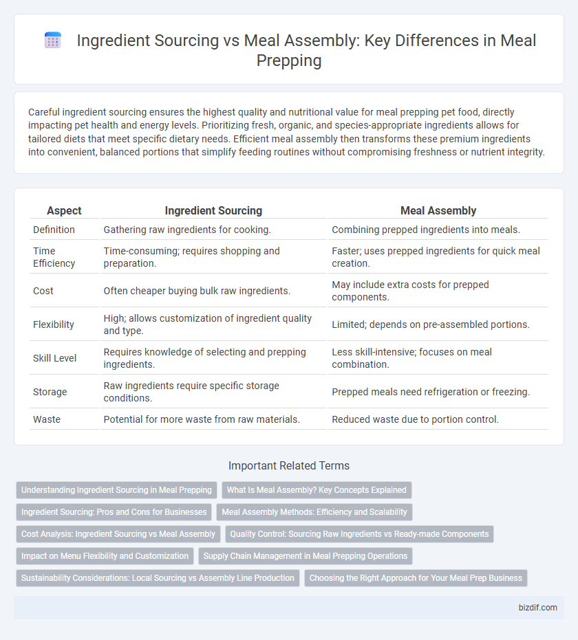 Ingredient Sourcing vs Meal Assembly: Key Differences in Meal Prepping