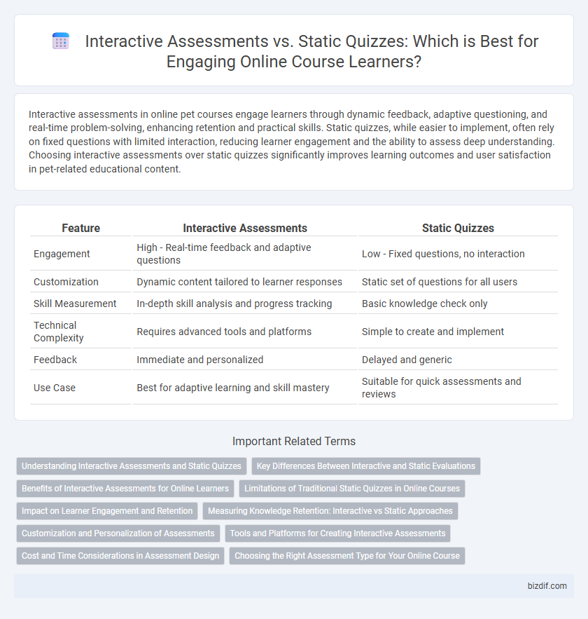 Interactive Assessments vs. Static Quizzes: Which is Best for Engaging Online Course Learners?