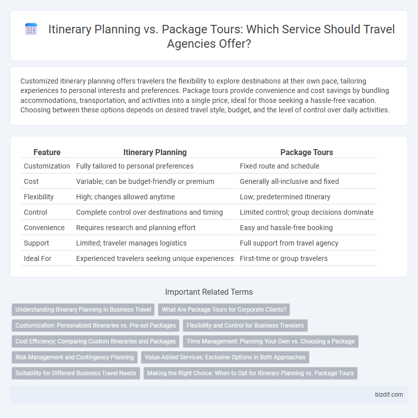Itinerary Planning vs. Package Tours: Which Service Should Travel Agencies Offer?