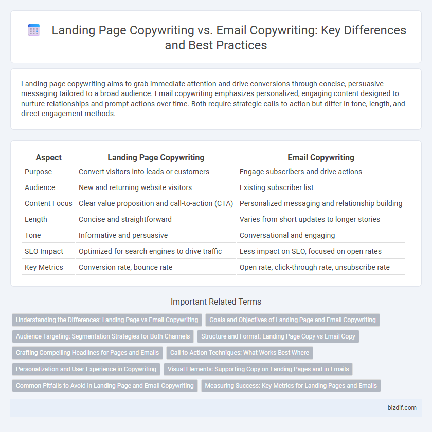 Landing Page Copywriting vs. Email Copywriting: Key Differences and Best Practices