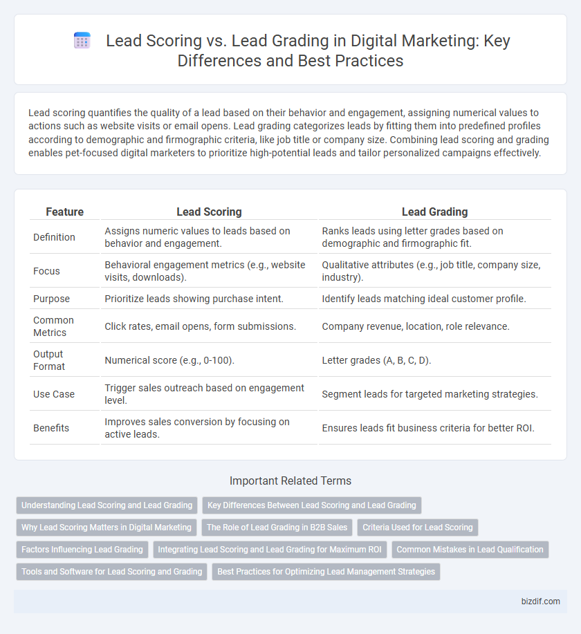 Lead Scoring vs. Lead Grading in Digital Marketing: Key Differences and Best Practices