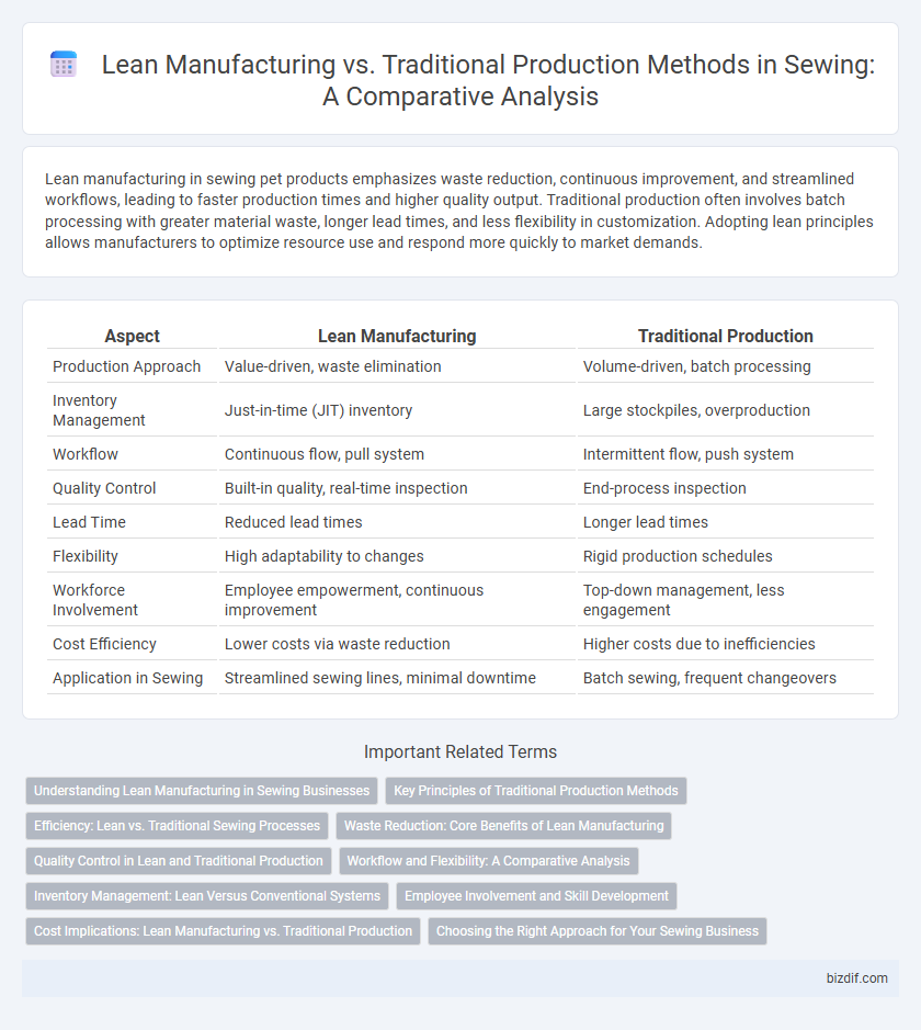 Lean Manufacturing vs. Traditional Production Methods in Sewing: A Comparative Analysis