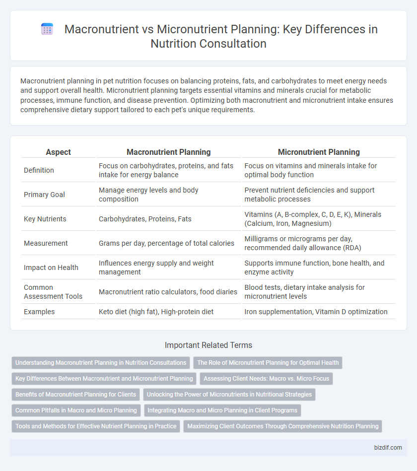 Macronutrient vs Micronutrient Planning: Key Differences in Nutrition Consultation