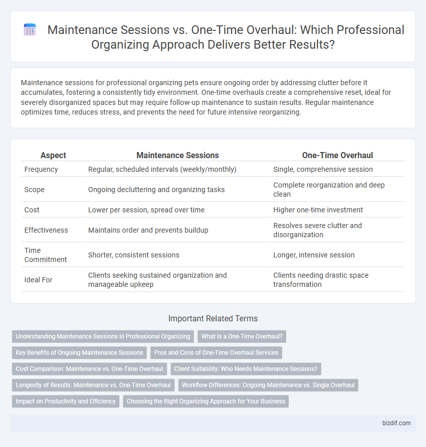Maintenance Sessions vs. One-Time Overhaul: Which Professional Organizing Approach Delivers Better Results?