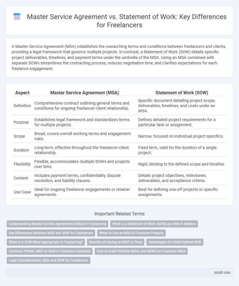 Master Service Agreement vs. Statement of Work: Key Differences for Freelancers