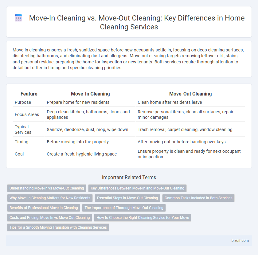 Move-In Cleaning vs. Move-Out Cleaning: Key Differences in Home Cleaning Services