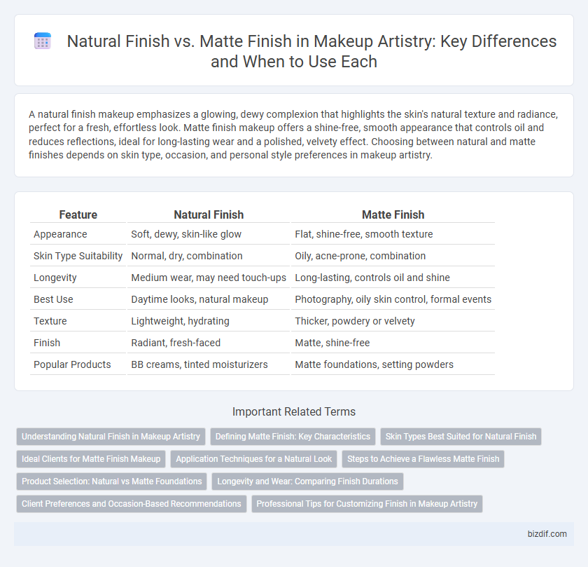 Natural Finish vs. Matte Finish in Makeup Artistry: Key Differences and When to Use Each