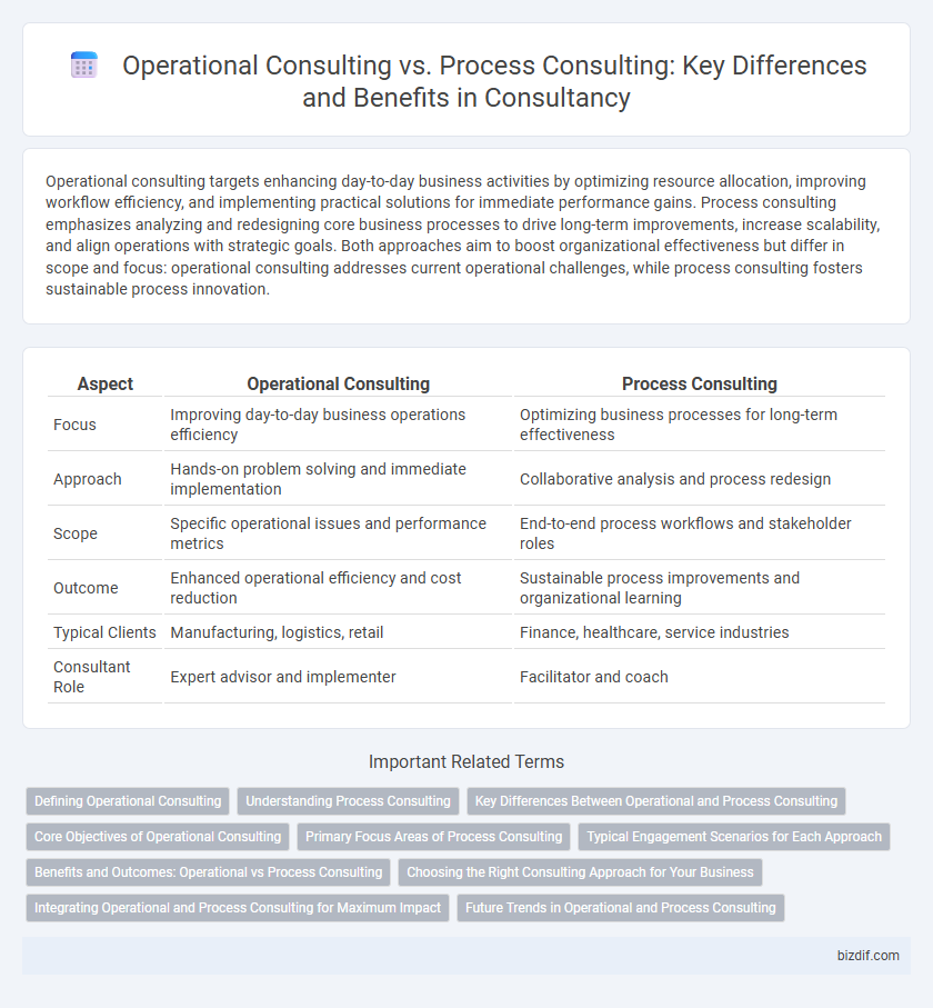 Operational Consulting vs. Process Consulting: Key Differences and Benefits in Consultancy