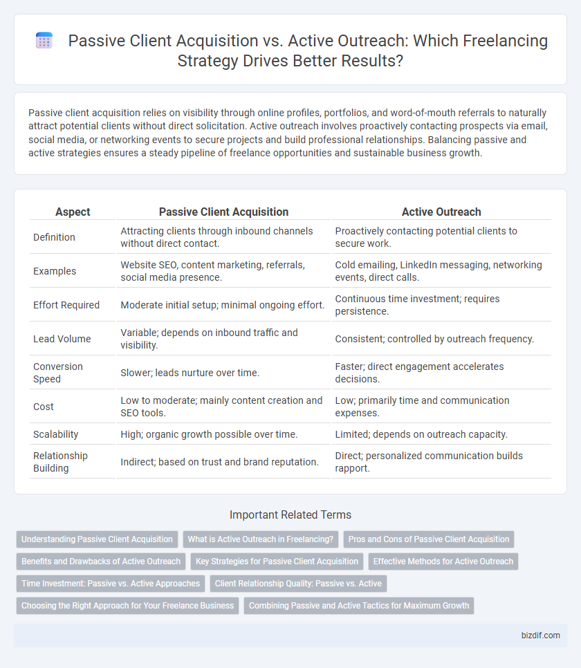 Passive Client Acquisition vs. Active Outreach: Which Freelancing Strategy Drives Better Results?