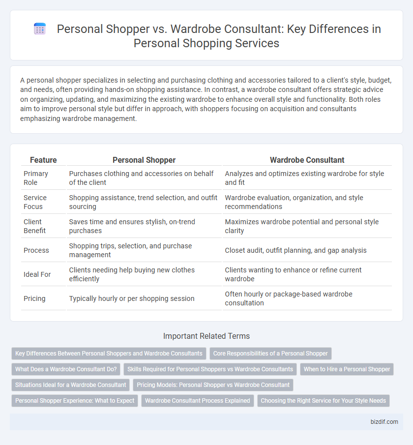 Personal Shopper vs. Wardrobe Consultant: Key Differences in Personal Shopping Services