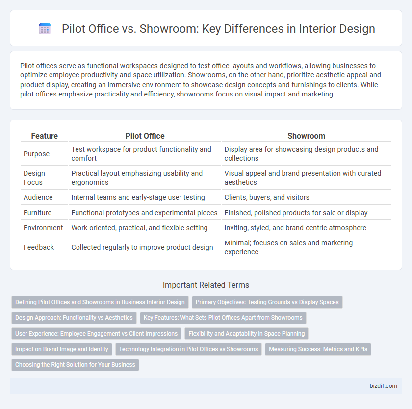 Pilot Office vs. Showroom: Key Differences in Interior Design