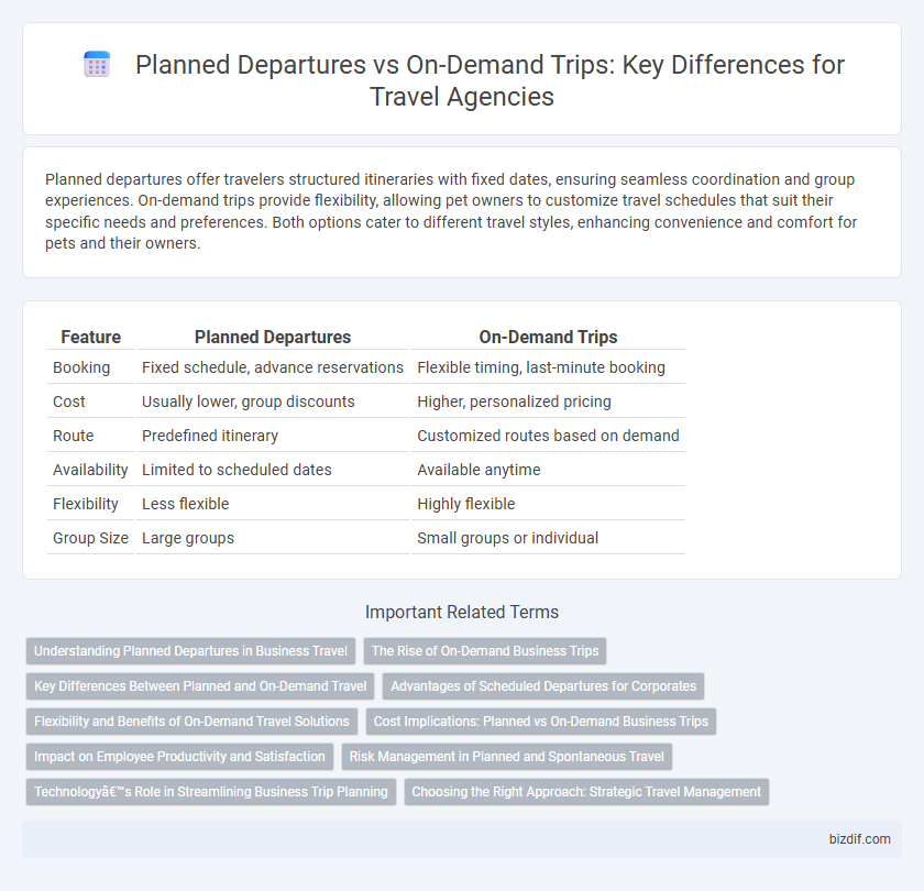 Planned Departures vs On-Demand Trips: Key Differences for Travel Agencies