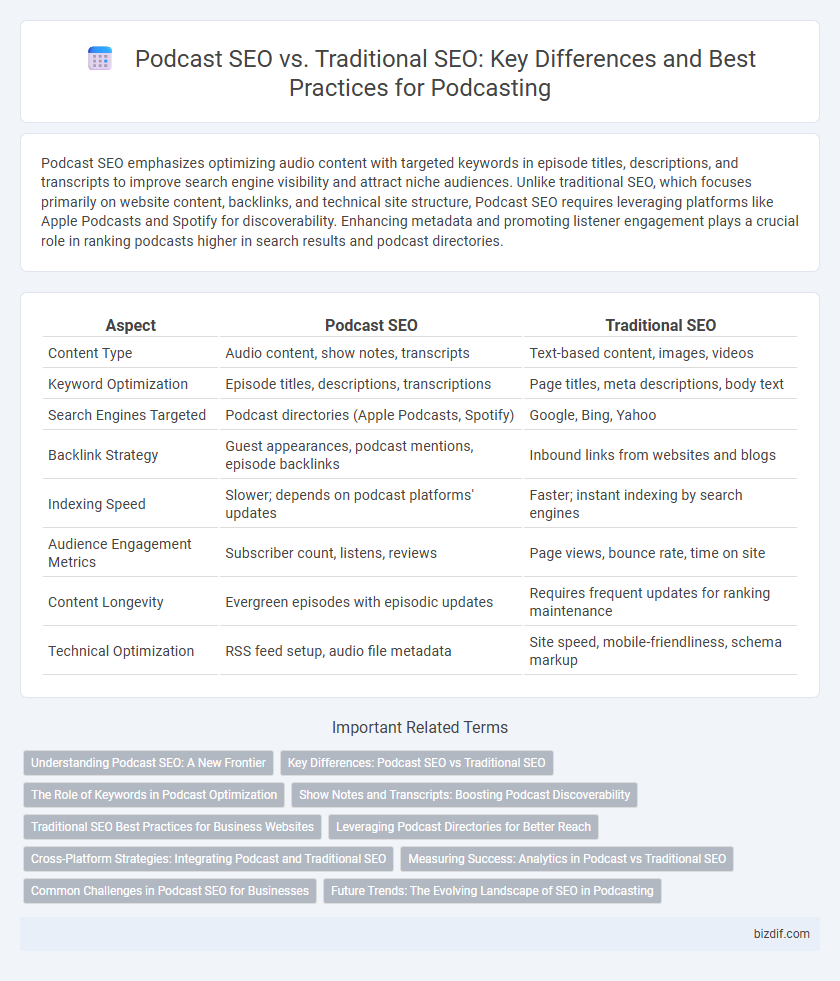 Podcast SEO vs. Traditional SEO: Key Differences and Best Practices for Podcasting