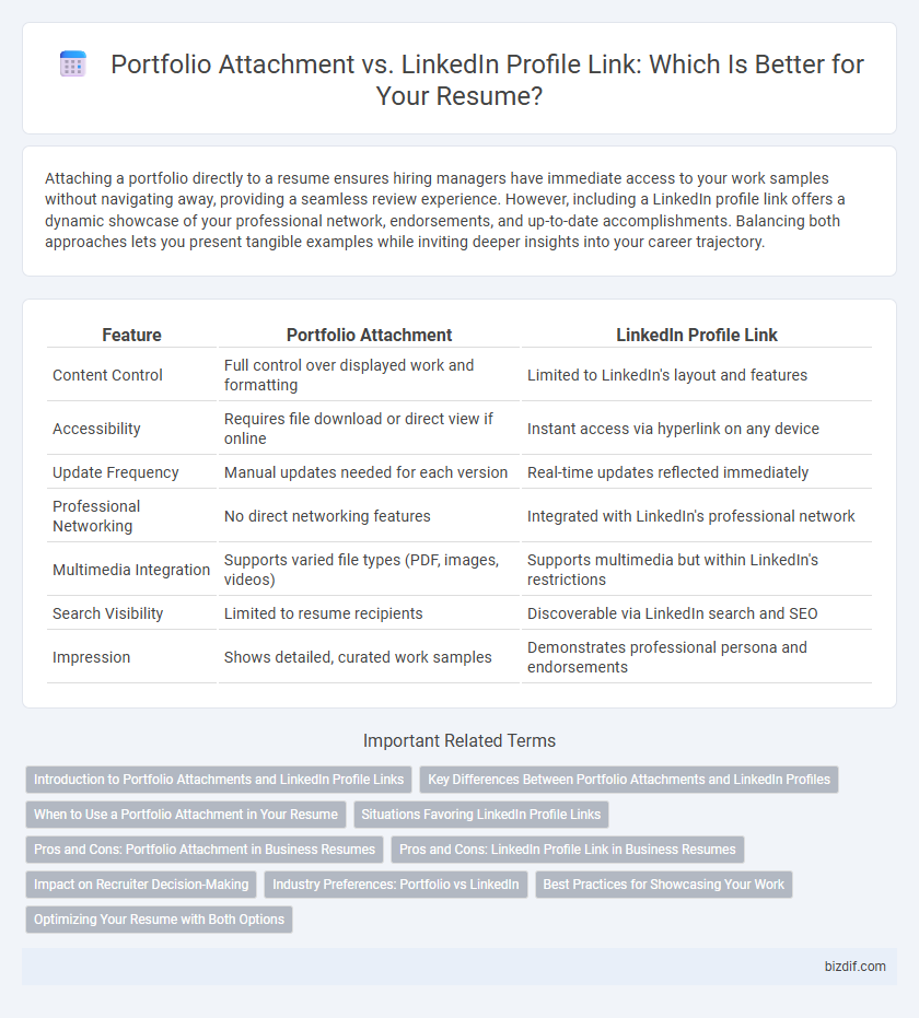 Portfolio Attachment vs. LinkedIn Profile Link: Which Is Better for Your Resume?
