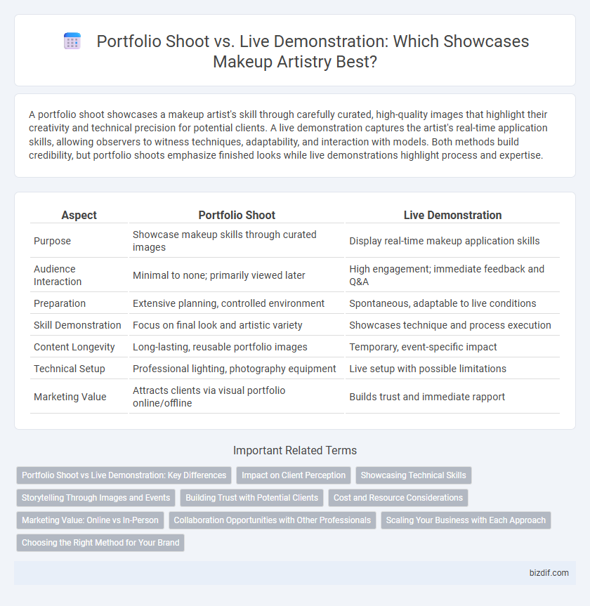Portfolio Shoot vs. Live Demonstration: Which Showcases Makeup Artistry Best?