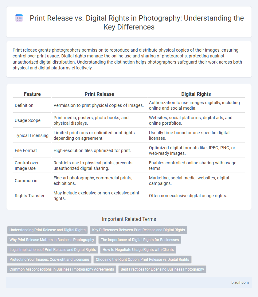 Print Release vs. Digital Rights in Photography: Understanding the Key Differences