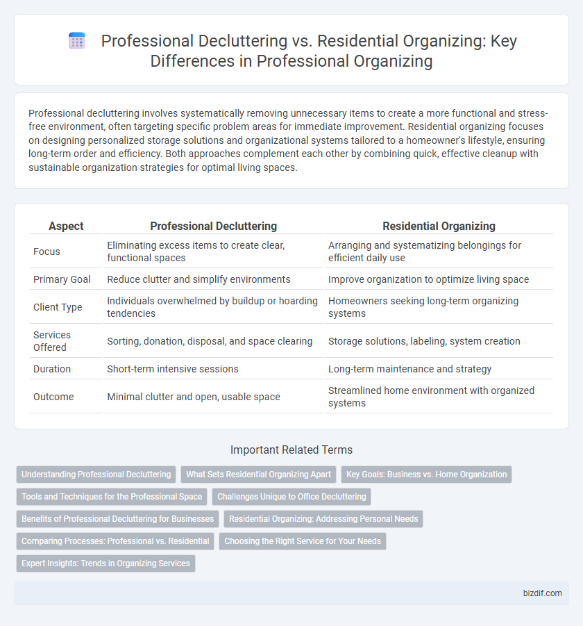 Professional Decluttering vs. Residential Organizing: Key Differences in Professional Organizing