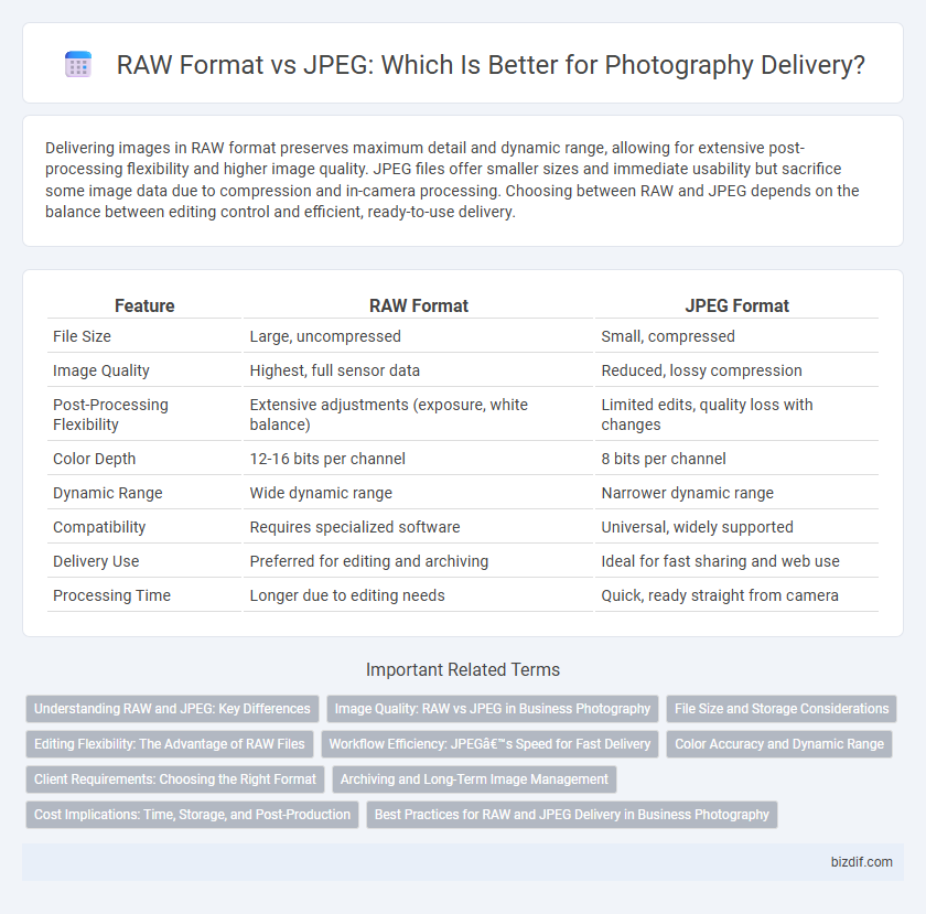 RAW Format vs JPEG: Which Is Better for Photography Delivery?
