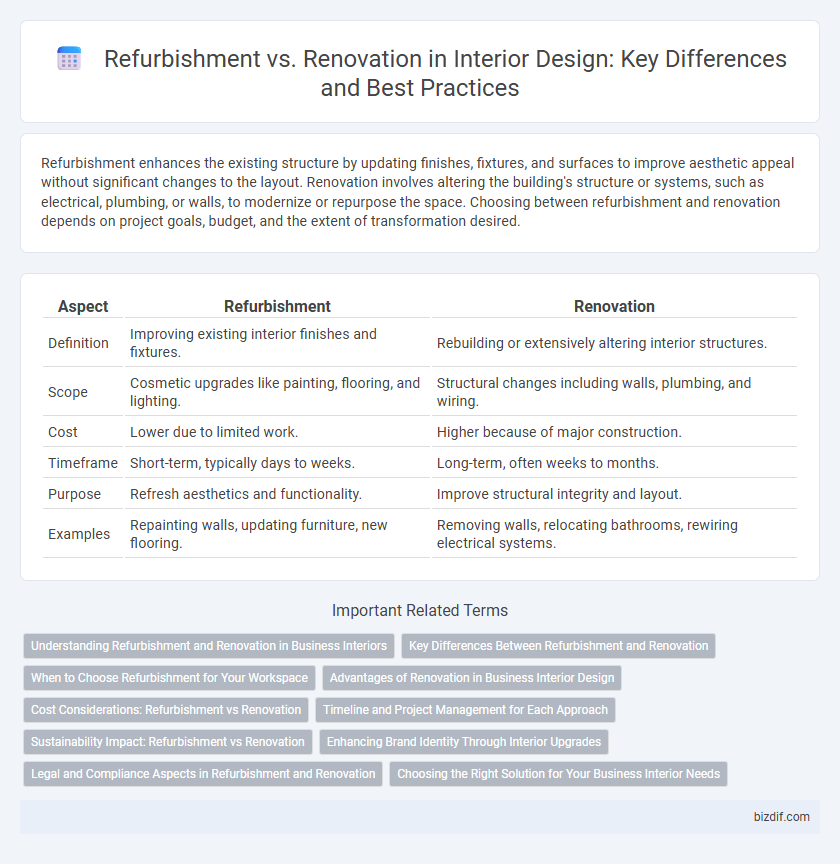 Refurbishment vs. Renovation in Interior Design: Key Differences and Best Practices
