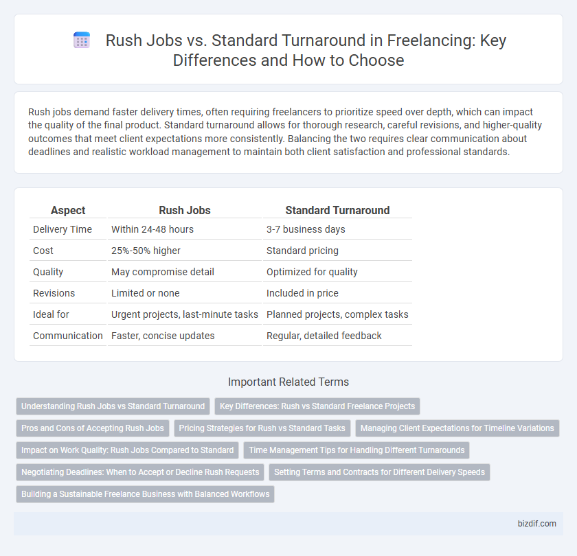 Rush Jobs vs. Standard Turnaround in Freelancing: Key Differences and How to Choose