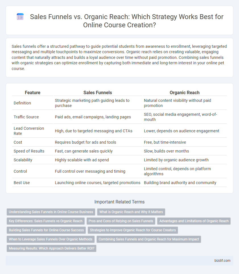 Sales Funnels vs. Organic Reach: Which Strategy Works Best for Online Course Creation?