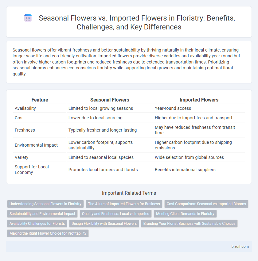 Seasonal Flowers vs. Imported Flowers in Floristry: Benefits, Challenges, and Key Differences