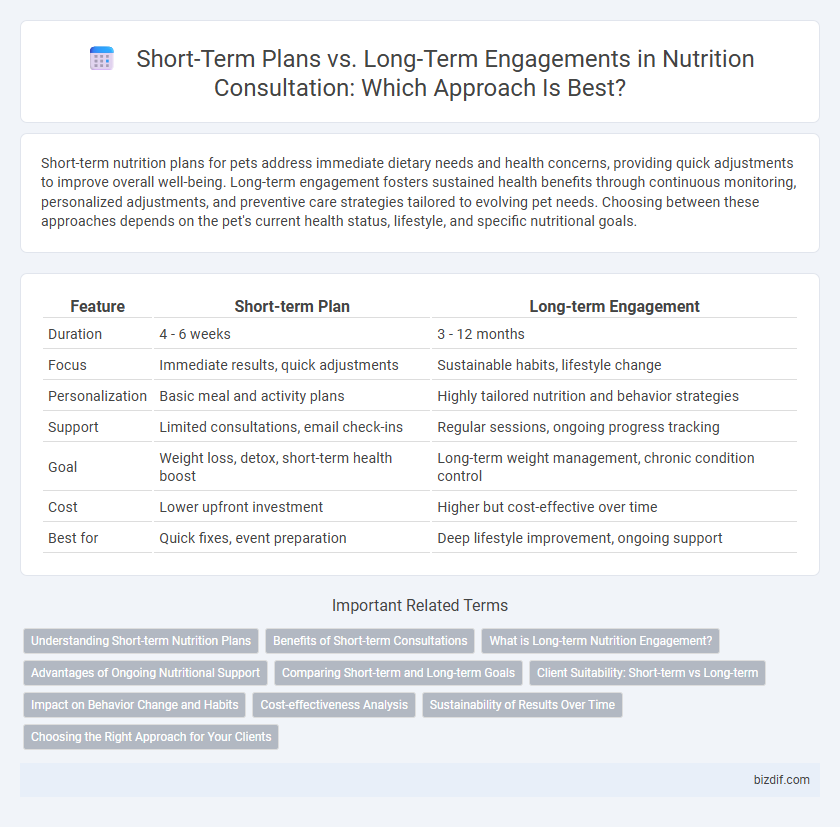 Short-Term Plans vs. Long-Term Engagements in Nutrition Consultation: Which Approach Is Best?
