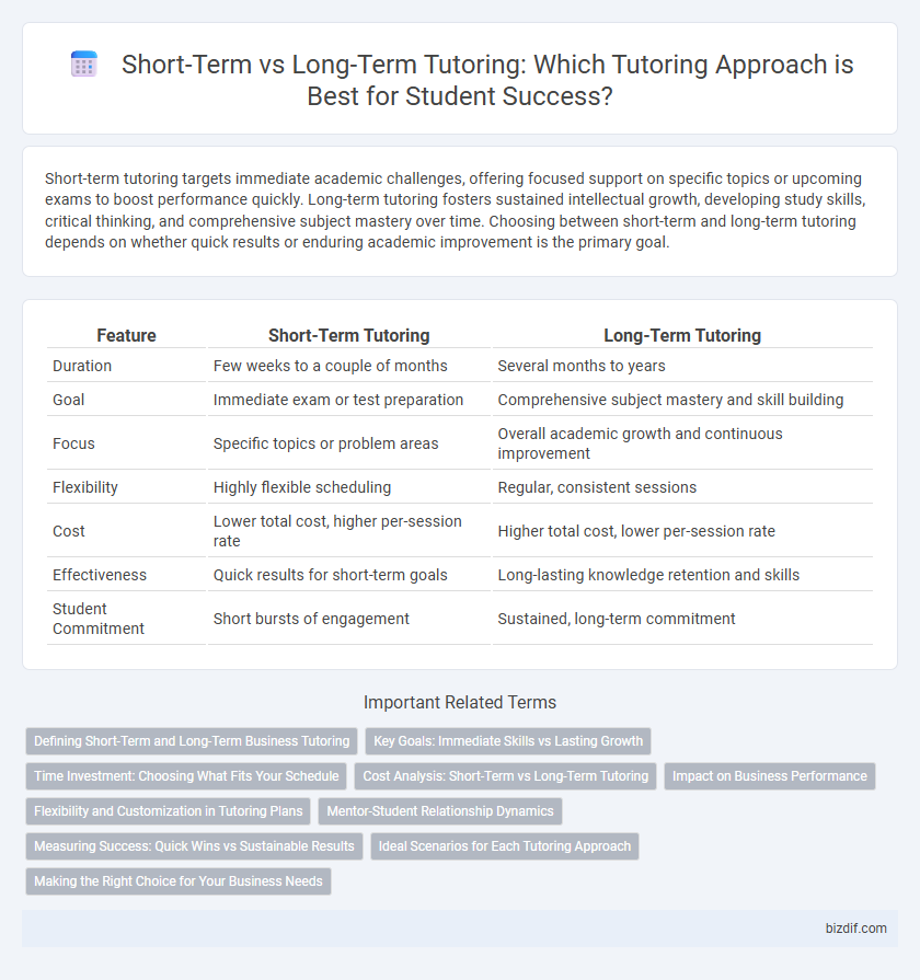 Short-Term vs Long-Term Tutoring: Which Tutoring Approach is Best for Student Success?