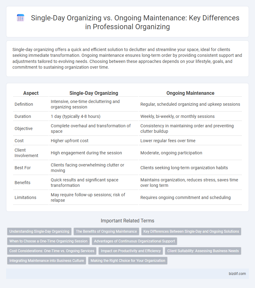 Single-Day Organizing vs. Ongoing Maintenance: Key Differences in Professional Organizing