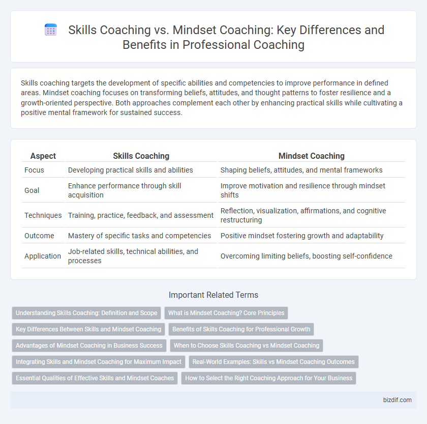 Skills Coaching vs. Mindset Coaching: Key Differences and Benefits in Professional Coaching
