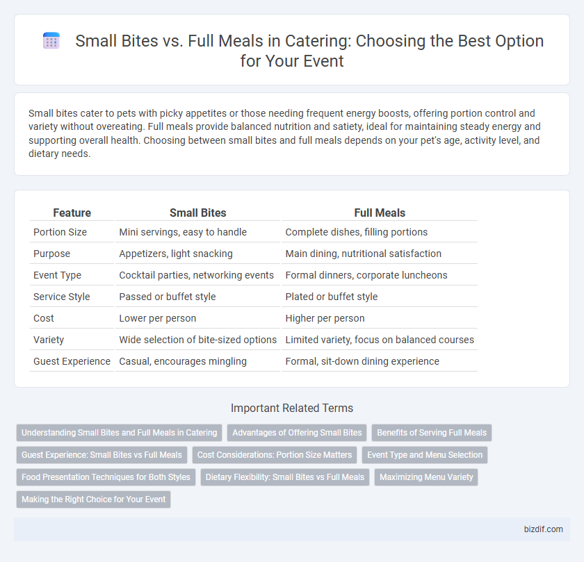 Small Bites vs. Full Meals in Catering: Choosing the Best Option for Your Event