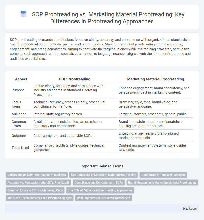 SOP Proofreading vs. Marketing Material Proofreading: Key Differences in Proofreading Approaches