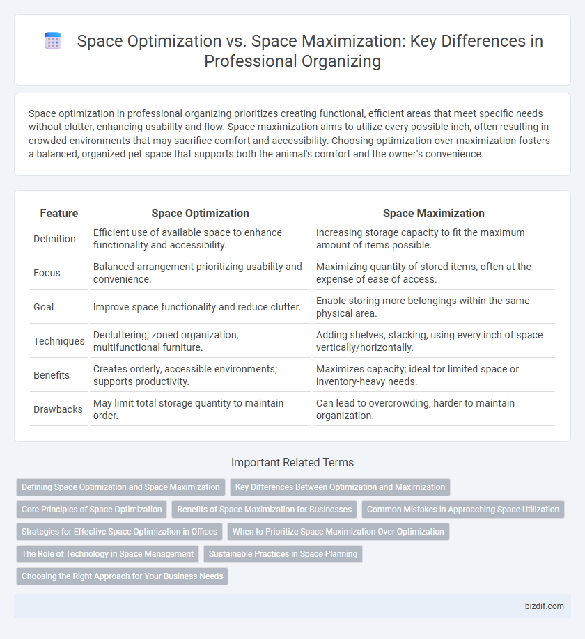 Space Optimization vs. Space Maximization: Key Differences in Professional Organizing