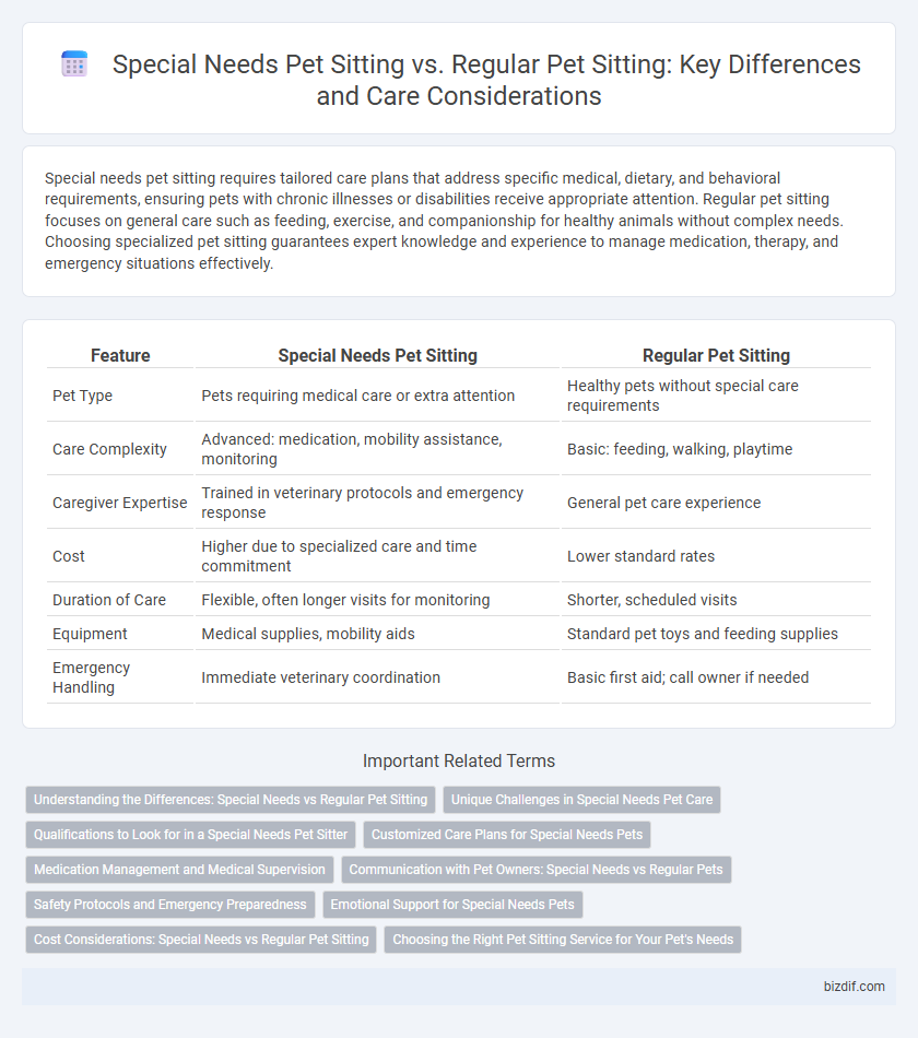 Special Needs Pet Sitting vs. Regular Pet Sitting: Key Differences and Care Considerations