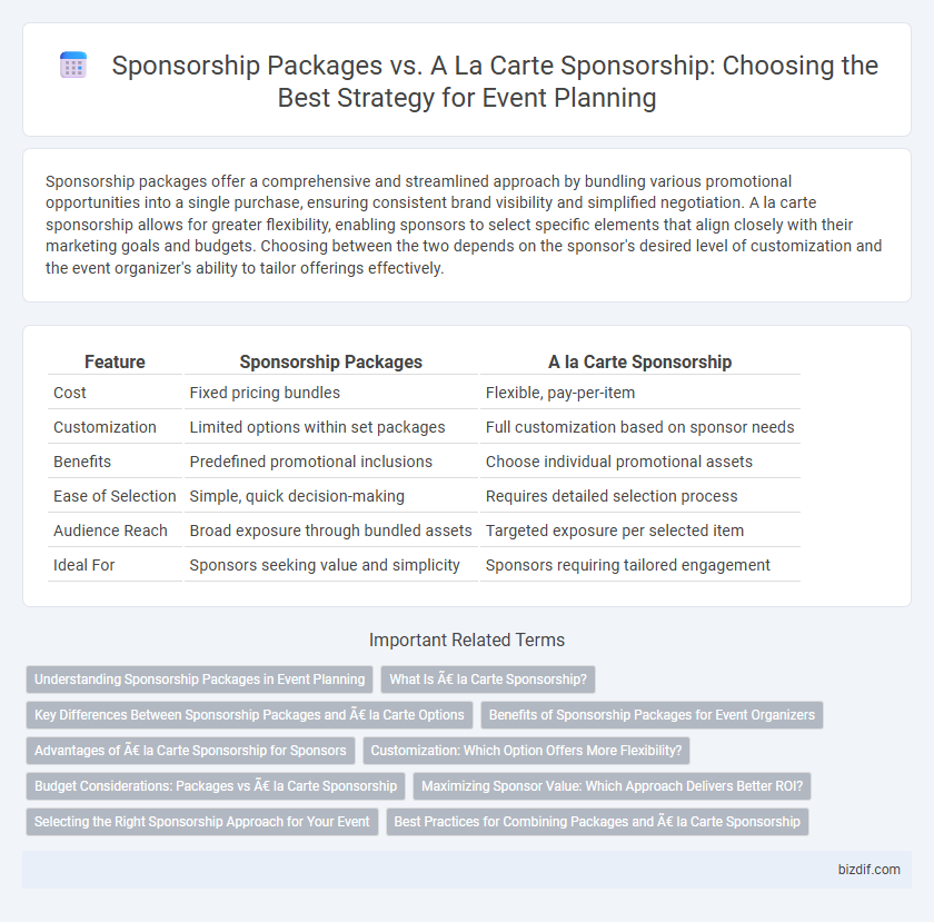 Sponsorship Packages vs. A La Carte Sponsorship: Choosing the Best Strategy for Event Planning