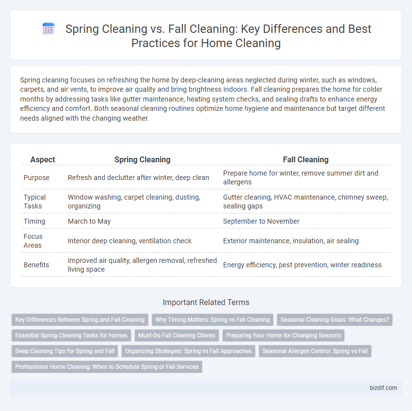 Spring Cleaning vs. Fall Cleaning: Key Differences and Best Practices for Home Cleaning