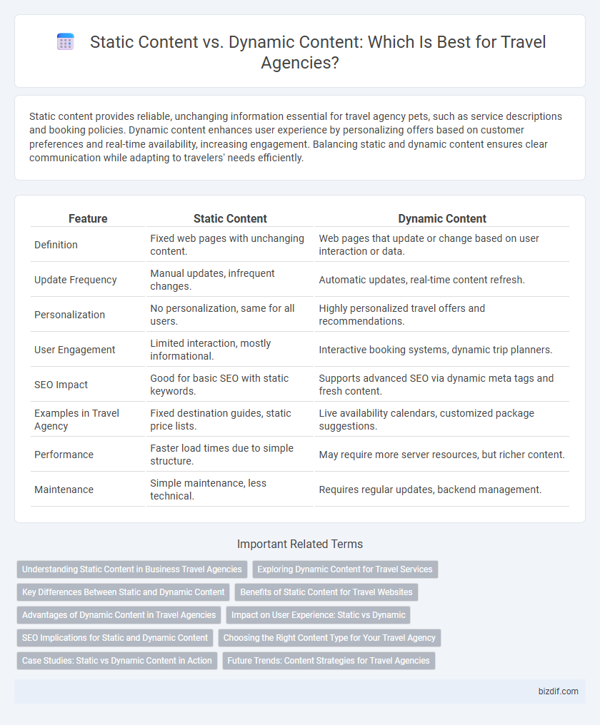 Static Content vs. Dynamic Content: Which Is Best for Travel Agencies?