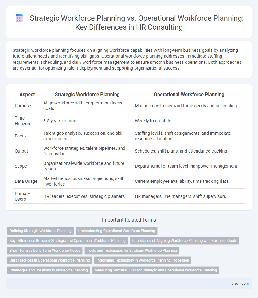 Strategic Workforce Planning vs. Operational Workforce Planning: Key Differences in HR Consulting