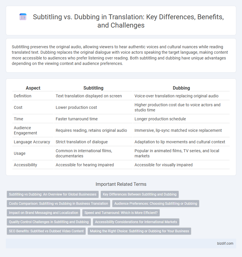 Subtitling vs. Dubbing in Translation: Key Differences, Benefits, and Challenges