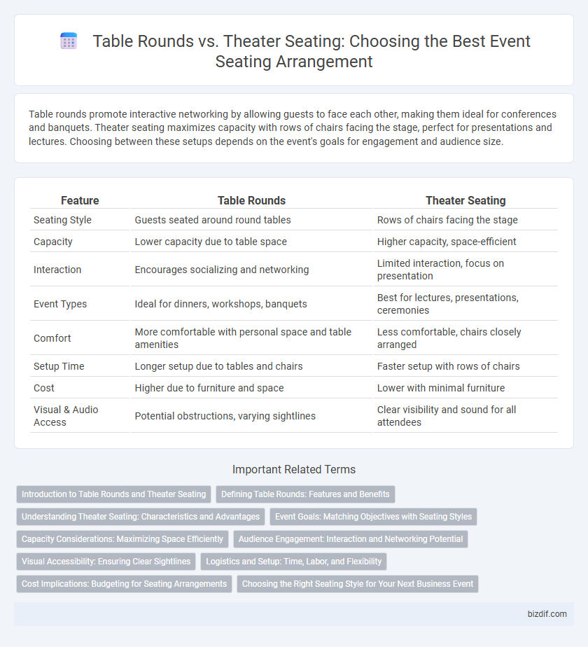 Table Rounds vs. Theater Seating: Choosing the Best Event Seating Arrangement