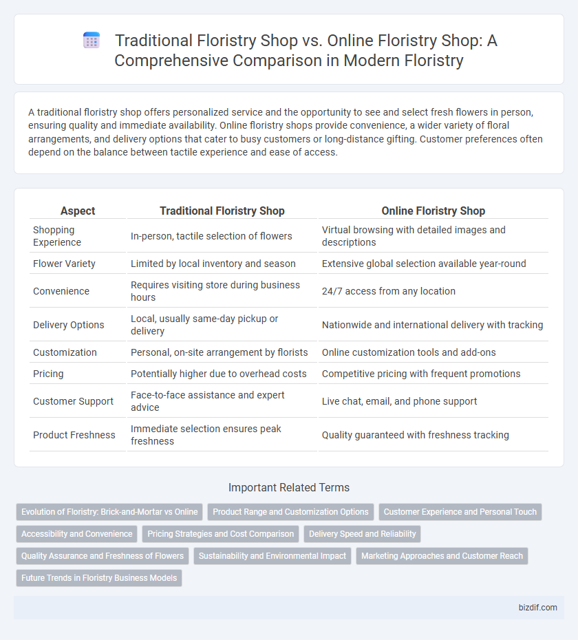 Traditional Floristry Shop vs. Online Floristry Shop: A Comprehensive Comparison in Modern Floristry